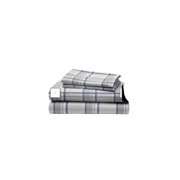 Bedsure Faux Cotton Flannel Sheet Set Grey twin set - Picture 1 of 8